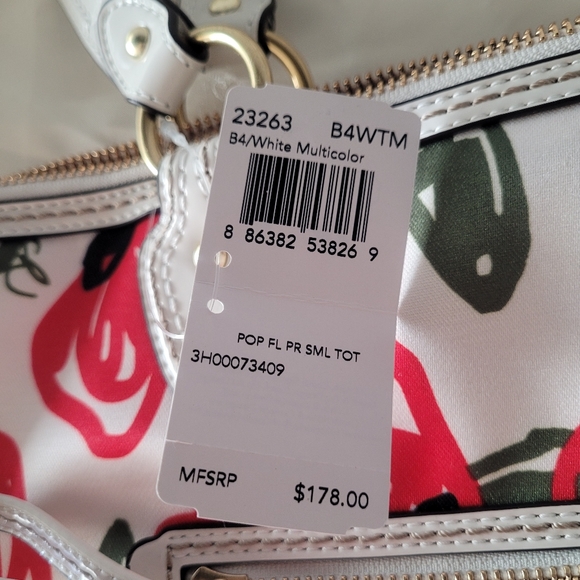 NWT Coach Poppy Print Satin Bag - Picture 5 of 9